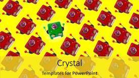  Presentation with heads - Presentation theme enhanced with heads background with on odd background and a yellow colored foreground