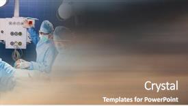  Presentation with virtual reality medical - Amazing slide set having headset and blurry sunset transition backdrop and a coral colored foreground