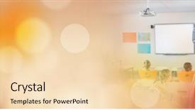  Presentation with sparkling lights - Beautiful slide set featuring headset with sparkling lights transition backdrop and a lemonade colored foreground