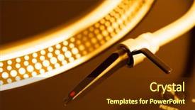  Presentation with connect dots - Beautiful slide set featuring headshell and platter dots gold backdrop and a tawny brown colored foreground