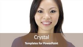  Presentation with young business woman smile show - Cool new slides with headshot - close-up of a beautiful young backdrop and a tawny brown colored foreground