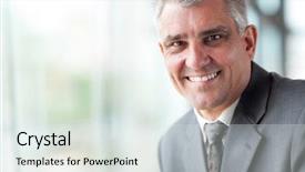  Presentation with wind energy close up portrait - PPT layouts featuring headshot - close up portrait of senior background and a sky blue colored foreground