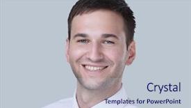  Presentation with gray - Slide set with headshot - portrait of a handsome business background and a lemonade colored foreground