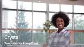 Presentation with african american business - Beautiful PPT layouts featuring headshot - portrait of a young african backdrop and a gray colored foreground