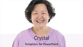  Presentation with senior asian - Slide set with headshot - portrait of asian senior adult background and a lemonade colored foreground