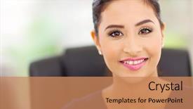  Presentation with indian - PPT layouts enhanced with headshot - portrait of beautiful indian businesswoman background and a coral colored foreground