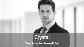  Presentation with rock minerals portrait - PPT layouts enhanced with headshot - portrait of confident young businessman background and a gray colored foreground