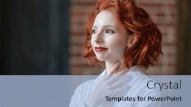  Presentation with emotions - Presentation design featuring headshot-portrait-of-a-beautiful background and a light blue colored foreground