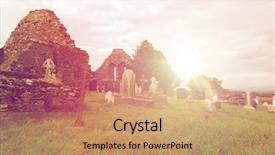  Presentation with ancient cross - Cool new theme with headstones and ruins on celtic backdrop and a coral colored foreground