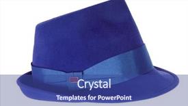  Presentation with hat - Slide deck enhanced with headwear - blue hat background and a  colored foreground