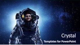  Presentation with space - Presentation theme with headwear - dreaming about space mixed media background and a navy blue colored foreground