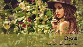  Presentation with sexy - Theme having headwear - fashion shot beautiful sexy woman background and a gold colored foreground