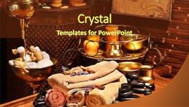  Presentation with ayurvedic medicine and nature spa - Cool new presentation theme with heal india - luxury ayurvedic spa massage still backdrop and a tawny brown colored foreground