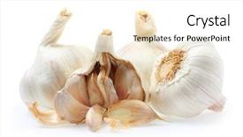  Presentation with herbal medicine garlic - PPT theme consisting of healht - garlic allium sativum has background and a white colored foreground