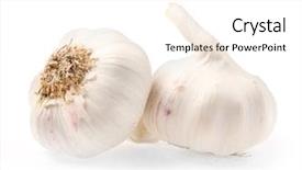  Presentation with herbal medicine garlic - Amazing slide set having healht - garlic allium sativum has backdrop and a white colored foreground