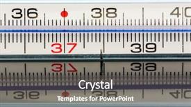  Presentation with brushed metal plate reflected - Presentation design featuring healing area - fever thermometer reflected background and a  colored foreground