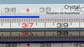  Presentation with fever - Beautiful presentation theme featuring healing area - fever thermometer reflected backdrop and a  colored foreground