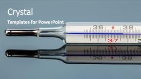  Presentation with fever - Cool new PPT theme with healing area - fever thermometer reflected backdrop and a  colored foreground