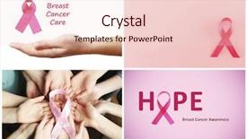  Presentation with breast cancer - PPT theme enhanced with healing design - breast cancer concept images background and a lemonade colored foreground