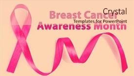  Presentation with breast cancer awareness month - PPT layouts consisting of healing design - pink breast cancer ribbon background and a lemonade colored foreground