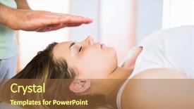  Presentation with pregnant woman - Slides having healing hands - close up view of pregnant background and a tawny brown colored foreground