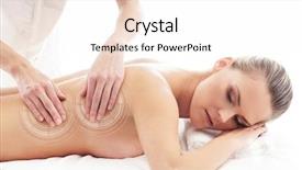  Presentation with healing hands - Cool new presentation theme with frolick - hansome dog walk away backdrop and a light gray colored foreground.