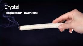  Presentation with black healing - Colorful slide deck enhanced with healing methord - female hand holding wormwood cigar backdrop and a black colored foreground