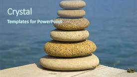  Presentation with wound healing first aid - Theme having healing pebbles on a wooden background and a seafoam green colored foreground