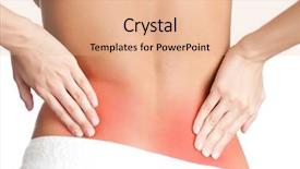  Presentation with frames isolated on white brown - Colorful PPT theme enhanced with healing touch - awful backache isolated white background backdrop and a coral colored foreground