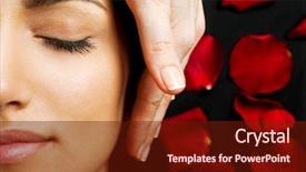  Presentation with healing touch - PPT theme consisting of healing touch - close up of a young background and a tawny brown colored foreground