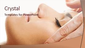  Presentation with healing touch - Beautiful PPT layouts featuring healing touch - profile close-up of a beautiful backdrop and a lemonade colored foreground