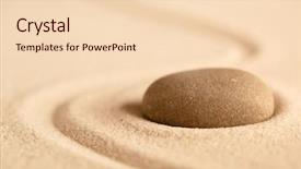  Presentation with zen stone - Slide set enhanced with healing treatment or spiritual therapy background and a lemonade colored foreground