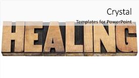  Presentation with healing - Slide deck featuring healing word - isolated text background and a white colored foreground