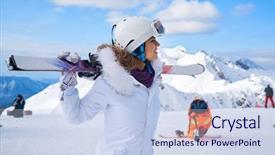  Presentation with lawyer client meeting wearing mask - Slides enhanced with healmet with mask in snow background and a sky blue colored foreground