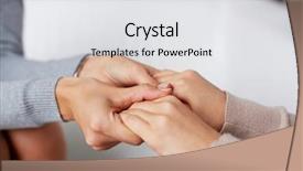  Presentation with hands holding - Presentation theme consisting of health - close-up of psychiatrist hands holding background and a light gray colored foreground