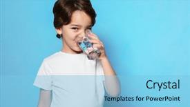  Presentation with drinking water - Slide deck consisting of health - cute little boy drinking water background and a light blue colored foreground