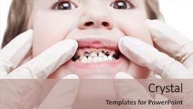  Presentation with gingival health - PPT layouts with gingival health - dental medicine and healthcare background and a coral colored foreground