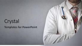 Presentation with mens health - Audience pleasing PPT theme consisting of mens health - doctor's suit backdrop and a  colored foreground