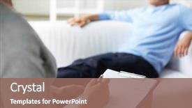  Presentation with psychological therapy - Slide set with health - female psychologist making notes background and a violet colored foreground