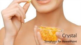  Presentation with healthcare - Slide set featuring pills health - healthcare and beauty concept background and a coral colored foreground