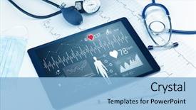  Presentation with live - PPT theme consisting of health - live medical screening with medical background and a light blue colored foreground