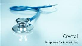  Presentation with health - Slides having health - medical stethoscope background and a cool aqua colored foreground