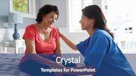  Presentation with audit nursing home - Presentation consisting of health - nurse making home visit background and a ocean colored foreground