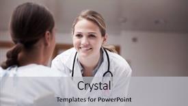  Presentation with pink ribbon - Slides having health - pink awareness ribbon against smiling background and a light gray colored foreground