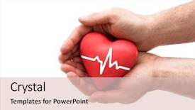  Presentation with pulse - Presentation having health - red heart with pulse background and a lemonade colored foreground