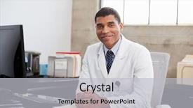  Presentation with race - Amazing presentation design having health analist - mixed race male doctor backdrop and a light gray colored foreground