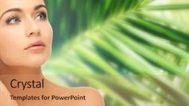  Presentation with skin health - Audience pleasing presentation theme consisting of health and beauty concept - beautiful backdrop and a coral colored foreground