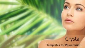  Presentation with skin health - Colorful presentation theme enhanced with health and beauty concept - beautiful backdrop and a coral colored foreground