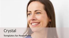  Presentation with face head in anatomy - Slide set enhanced with health and beauty concept - face background and a  colored foreground