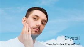  Presentation with calm - Presentation theme with health-and-beauty-concept-beautiful background and a light blue colored foreground